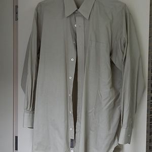 EUC Men's tan dress shirt 17 x 35